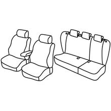 Stoelhoezen Lampa Set Superior - Nocciola - geschikt voor Kia Cee'd 5p (02/07>04/12)