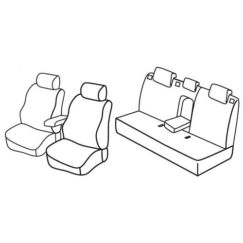 Ensemble de housses de siège Superior - Nocciola - compatible pour Hyundai i30 CW (04/08>08/12)