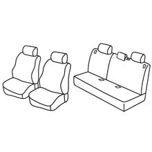 Stoelhoezen Lampa Set Superior - Nocciola - geschikt voor Ford Focus 5p (10/98>01/05) - Ford Focus Wagon (02/99>01/05)