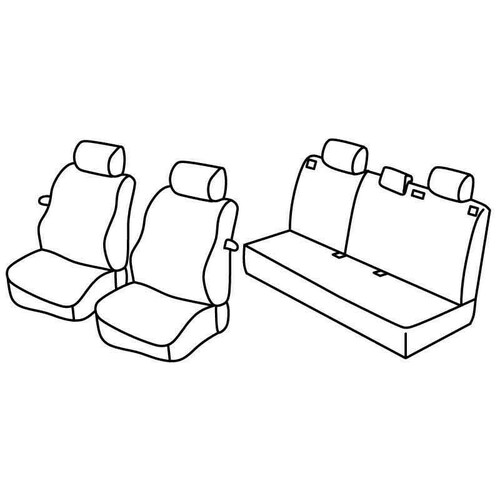 Coprisedili Lampa Set Superior - Nocciola - compatibili per Ford Focus 3p (01/99>01/05)