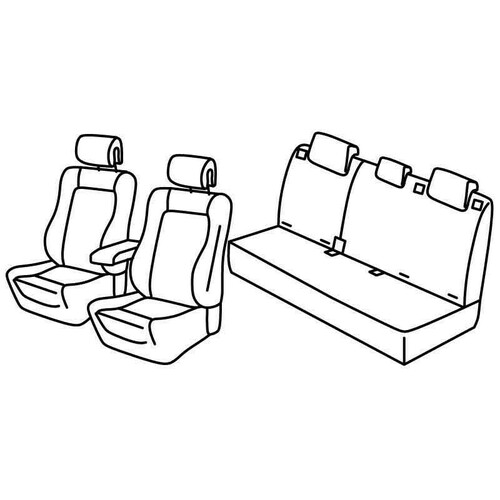 Coprisedili Lampa Set Superior - Nocciola - compatibili per Citroen C4 5p (11/10>02/18)
