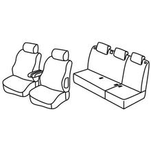 Stoelbekleding Lampa Set Superior - Nocciola - compatibel voor Citroen Berlingo Multispace (11/02>03/08)