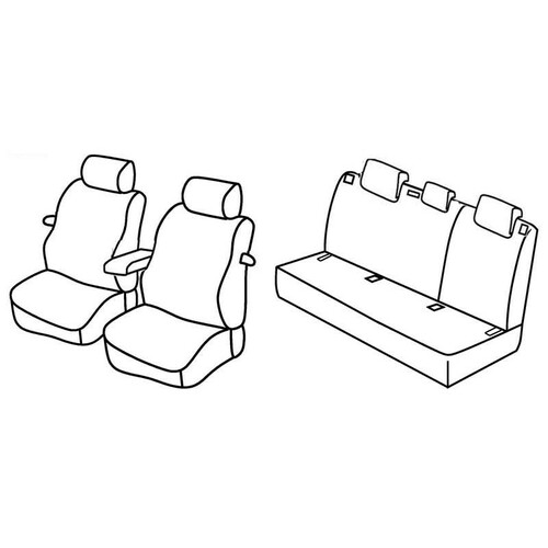 Set de housses de siège Superior - Nocciola - compatible pour Audi A3 3p (05/03 > 08/12)