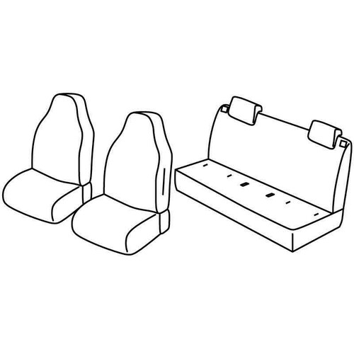 Seat Covers Lampa Set Superior - Hazelnut - compatible with Seat Mii 5p (05/12>07/20) - Skoda Citigo 5p (05/12>10/19) - Volkswagen Up! 5p (01/12>) - Volkswagen Up! Cross (10/13>09/19)