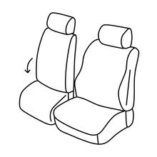 Stoelhoezen Lampa Set Superior - Zwart/Blauw - compatibel voor Dacia Dokker Van (11/12>07/21) - Renault Express (06/21>)