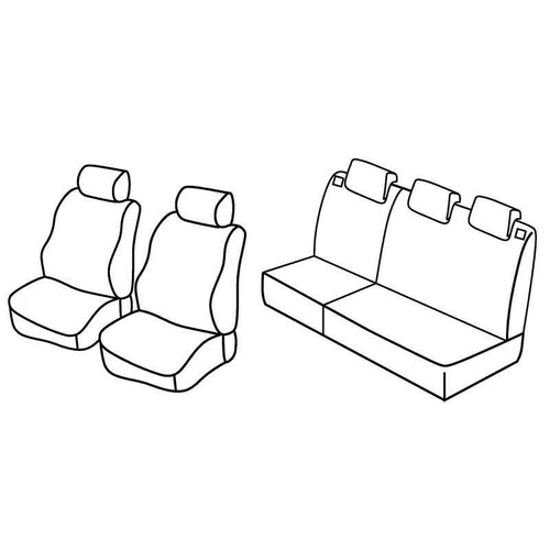 Set de housses de siège Superior - Nocciola - compatible pour Suzuki Swift 3p (05/05>08/10)