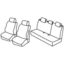 Coprisedili Lampa Set Superior - Nocciola - compatibili per Seat Leon (05/09>12/12)