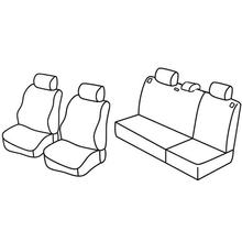 Pokrowce na fotele Lampa Set Superior - Orzechowy - kompatybilne z Seat Ibiza 5p (01/02>05/08)