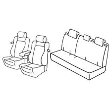 Coprisedili Lampa Set Superior - Nocciola - compatibili per Peugeot 208 3p (04/12>07/18)