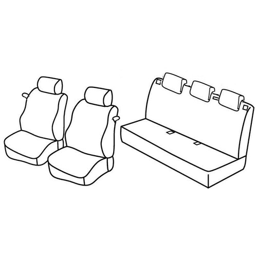 Coprisedili Lampa Set Superior - Nocciola - compatibili per Opel Corsa D 3p (09/06>11/14)