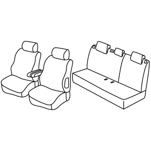 Kit de housses de siège Superior - Nocciola - compatible pour Citroën C3 (09/05>10/09) - Citroën C3 Classic (11/09>12/10)