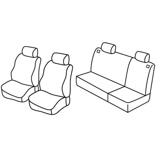 Fundas de Asiento Lampa Set Superior - Nocciola - compatibles para Volkswagen Polo 3p (08/94>10/01) - Volkswagen Polo 5p (08/94>10/01)