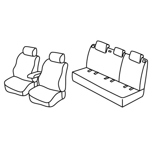 Ensemble de housses de siège Superior - Nocciola - compatible pour Skoda Fabia 5p (15/02/2021)