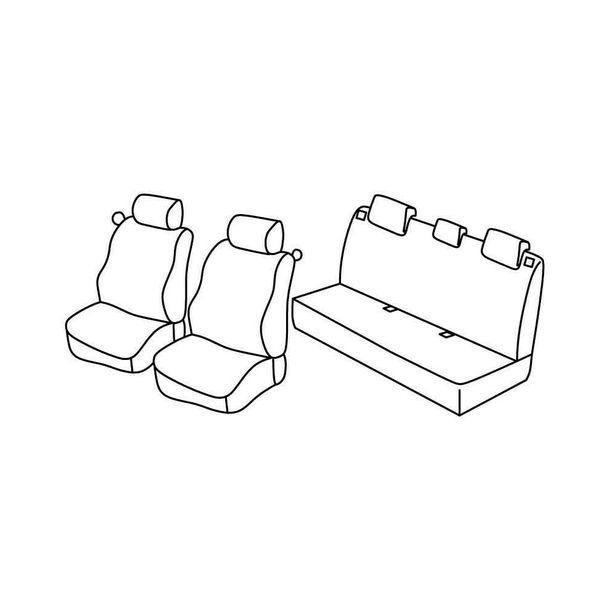Set de housses de siège Superior - Nocciola - compatible pour Renault Clio II 3p (03/98>09/05)