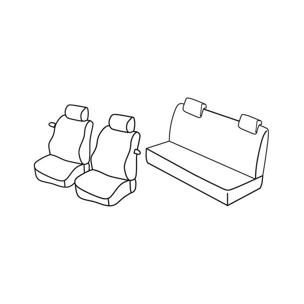 Coprisedili Lampa Set Superior - Nocciola - compatibili per Fiat Punto 3p (09/99>08/09)