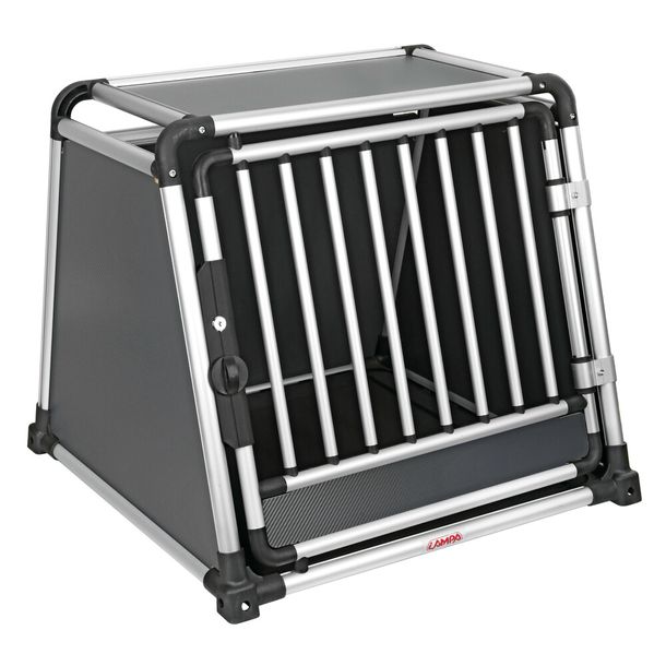 Cage de transport pour animaux de haute qualité en alliage d'aluminium, spécialement conçue pour le transport d'animaux en voiture - Type 5 - 75 x 75 x H 66 cm