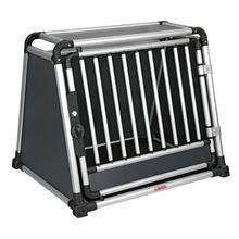 Transportadora de animais de alta qualidade em liga de alumínio, especialmente para o transporte de animais de estimação no carro - Tipo 2 - 80 x 65 x A 66 cm
