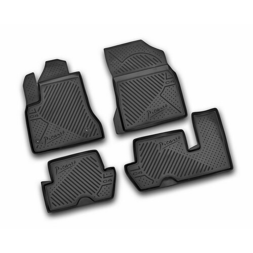 Set Fußmatten nach Maß aus TPE - kompatibel für Citroen C4 Picasso (03/07>05/13)