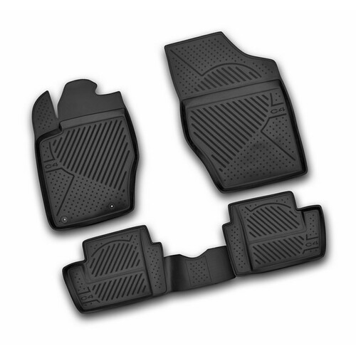 Set Fußmatten nach Maß aus TPE - kompatibel für Citroen C4 3p (01/05>10/10) - Citroen C4 5p (01/05>10/10)