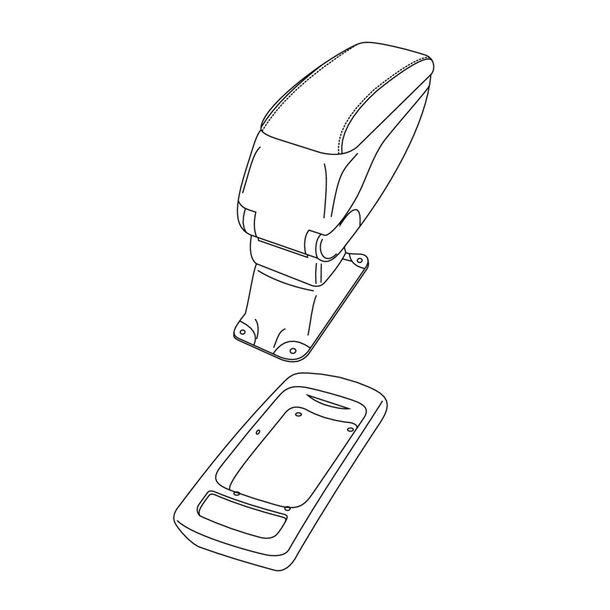 Armrest Bracket Lampa compatible with Opel Meriva (05/10>05/17)