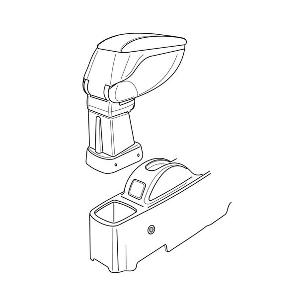 Support pour accoudoir Lampa compatible pour Opel Agila (05/00>01/08)