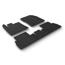 Fußmatten Lampa aus Gummi nach Maß kompatibel für Citroen Berlingo M (09/18>) runden Fix, keine hintere Schiebebank - Citroen Berlingo XL (09/18>) runden Fix, keine hintere Schiebebank - Opel Combo Life (01/18>) keine hintere Schiebebank -