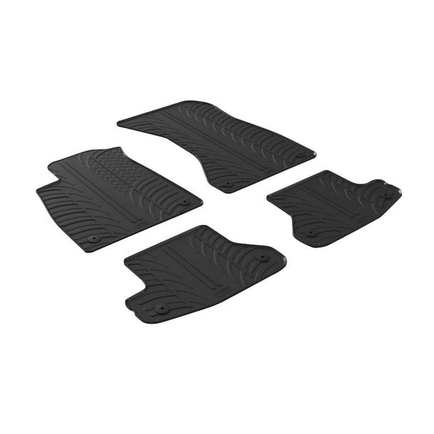 Lampa Custom-Fit Rubber Floor Mats compatible with Audi A5 Cabrio (03/17>) - Audi A5 Coupé (09/16>)
