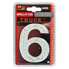 Codice adesivo Lampa LED Lampa Led, 90 mm, 24V - Rosso - 6