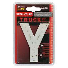 Lettera adesiva Lampa LED Lampa Led, 90 mm, 24V - Rosso - Y
