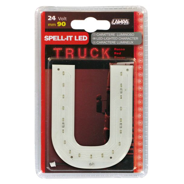 Klebebuchstabe Lampa LED Lampa Led, 90 mm, 24V - Rosso - U