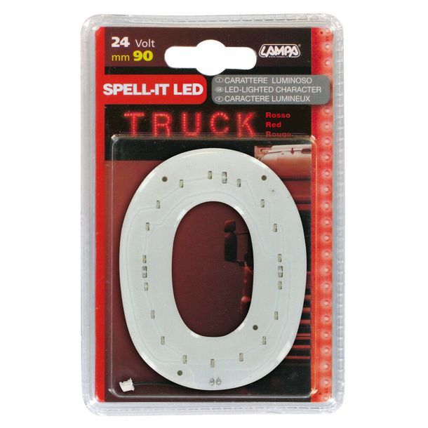 Klebebuchstabe LED Lamp LED, 90 mm, 24V - Rood - O
