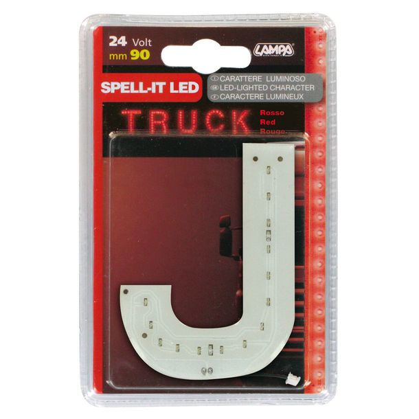Klebebuchstabe Lampa LED Lampa Led, 90 mm, 24V - Rosso - J