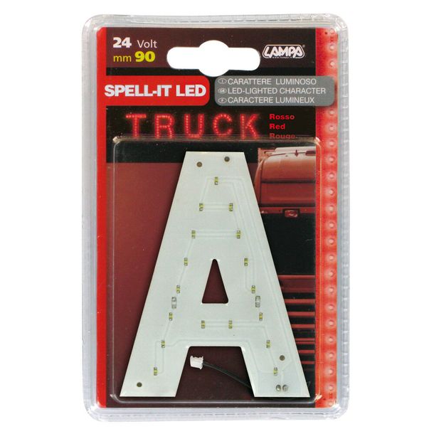 Klebebuchstabe Lampa LED Lampa Led, 90 mm, 24V - Rosso - A