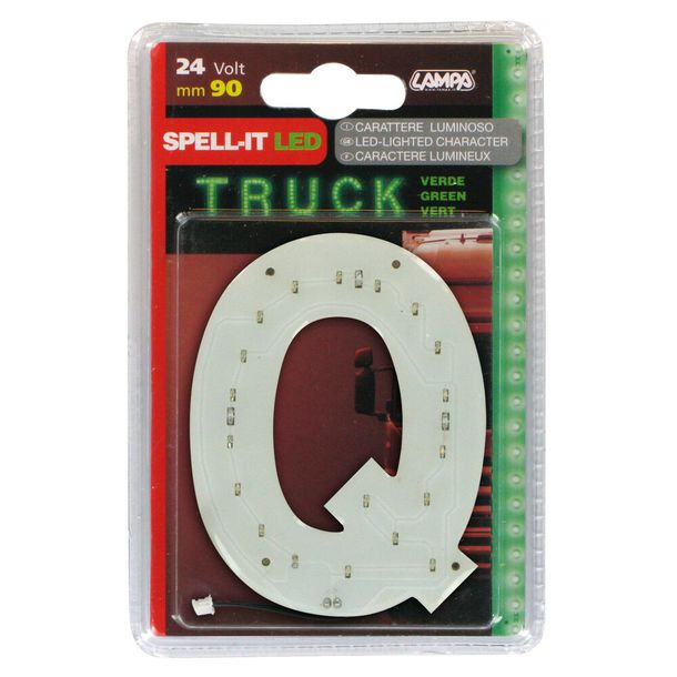 Klebebuchstabe Lámpara LED Lámpara Led, 90 mm, 24V - Verde - Q