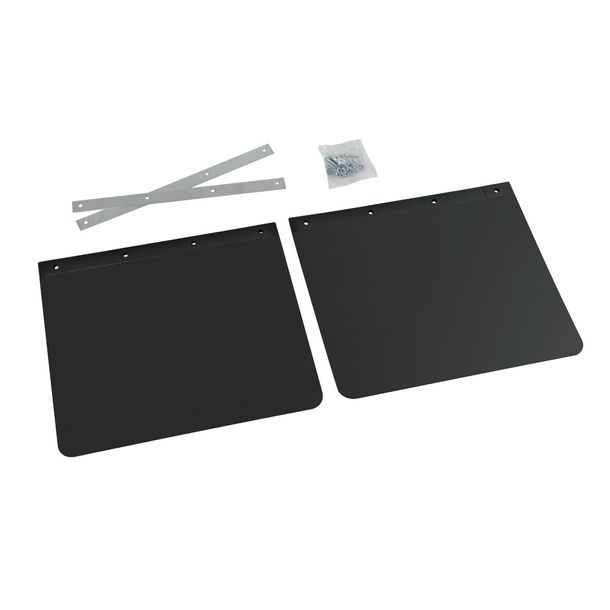 Mud Flaps Lampa Pair for Trucks, Black PVC - 45x35 cm