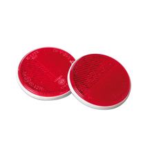 Padrão Euro-Norm, refletor traseiro redondo - Ø 65 mm - Vermelho