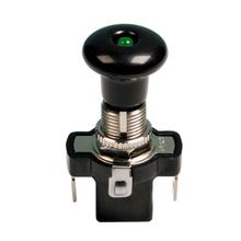 Zug/Druck-Schalter mit LED - 12/24V - Grün - 10A