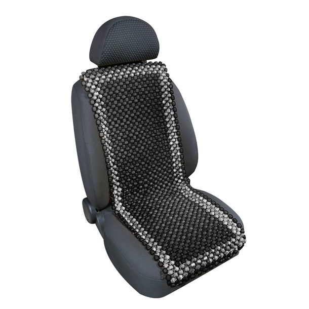Samurai, Backrest with Wood Beads - Grey/Anthracite