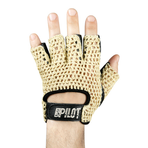 Pilot-1, gants de conduite à demi-doigts - M - Noir