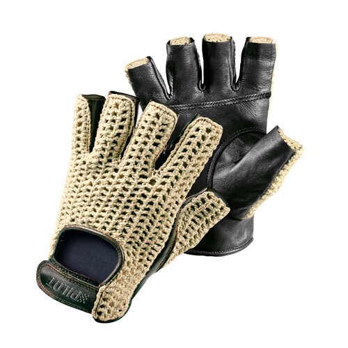 Pilot-1, Fahrhandschuhe halber Finger - M - Schwarz