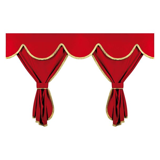 Curtains Lampa for Trucks - central high curtain - Red
