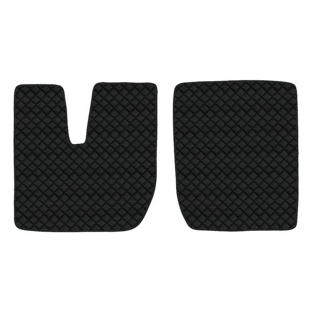 Floor Mats Lampa, pair made of Skeentex - Black - compatible for Iveco Stralis (08/06>12/12) automatic, manual, wide cab, sliding fridge - Iveco Stralis Hi-Way (07/12>08/16) automatic, manual, wide cab, sliding fridge - Iveco Stralis (08/02
