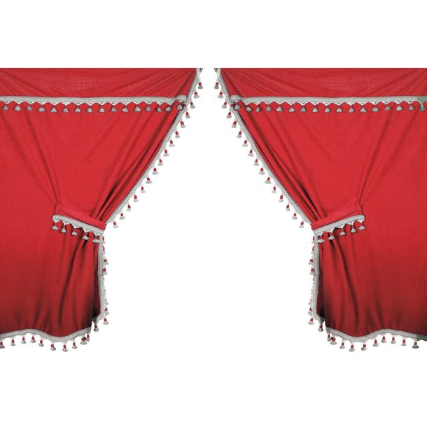 Cortinas Lampa Microfibra para Camiones - Rojo