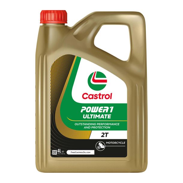 Castrol Huile moteur POWER1 ULTIMATE 2-temps semi-synthétique 4L pour motos