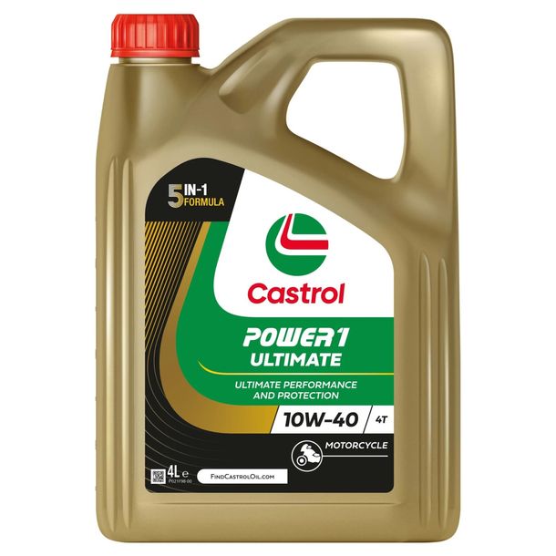 Castrol Motor Oil POWER1 ULTIMATE 10W-40 fully synthetic 4-stroke 4L for motorcycles