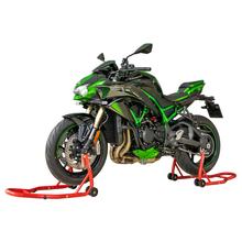 Motorradständer / Montageständer / Motorradheber Parzini Strada vorne / Vorderrad, rot, Universal mit gummierten Aufnahmen
