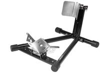 Parzini Vorderrad-Motorradständer, Motorradwippe, Transportständer, für Vorderreifen von 12-19", rutschfeste Gummifüße, Boden-Montage möglich, Radklemme Ideal für Garage, Carport & Schuppen