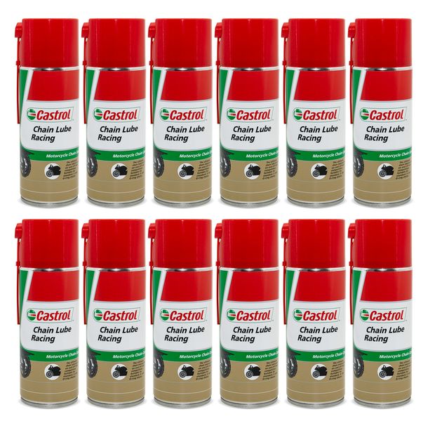 12x Castrol Chain Lube Racing Chain Spray / Chain Lubricant 400ml