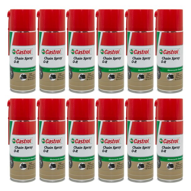 12x Castrol O-R Chain Spray / Chain Lubricant 400ml