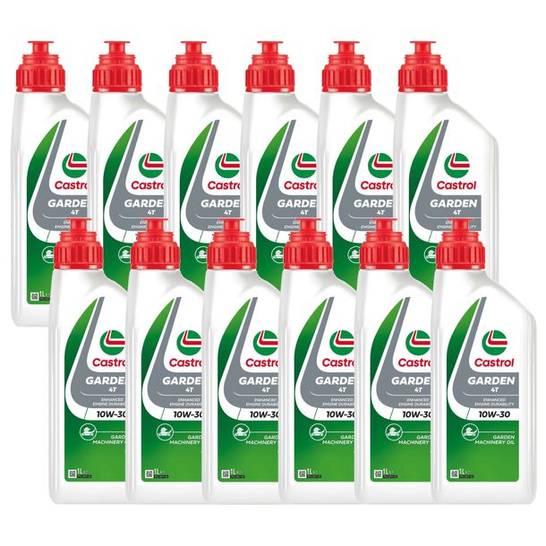 12x Castrol Motor Oil GARDEN 10W-30 4-Stroke 1L for garden equipment such as lawnmowers / chainsaws